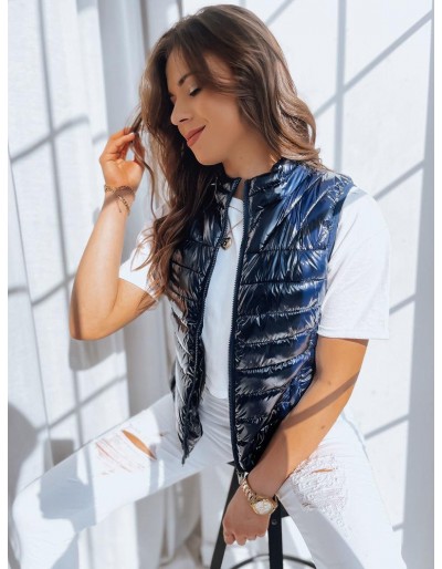 Dámská prošívaná vesta WIANO tmavě modrá Dstreet TY3551