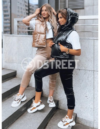 Dámská prošívaná vesta ASHE Barva tmavě béžová DSTREET TY3778