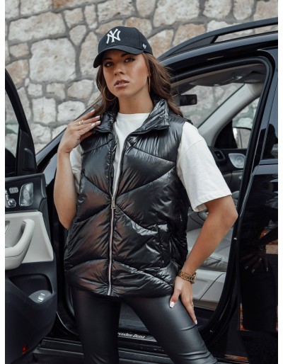 Kamizelka damska pikowana HOLO czarna Dstreet TY4550