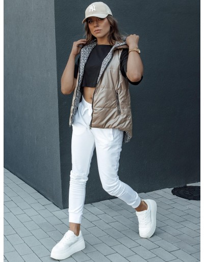 Kamizelka pikowana damska ICONVEST kamelowa Dstreet TY4433